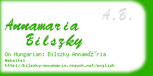 annamaria bilszky business card